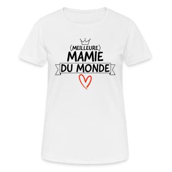 Meilleure mamie du monde. - T-shirt respirant Femme - blanc - Devant - AI Model Female 172 dark (172cm)