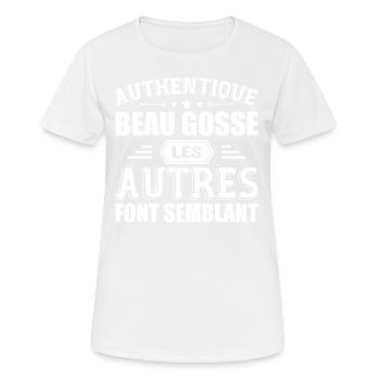 Authentisches gutaussehendes Kind - Frauen T-Shirt atmungsaktiv - Weiß - Vorne - AI Model Female 172 dark (172cm)