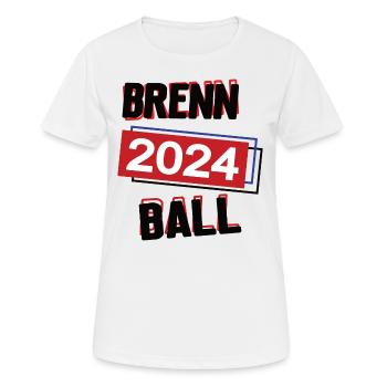 Brennball Spielerin Team Turnier Mannschaft 2024 - Frauen T-Shirt atmungsaktiv - Weiß - Vorne - AI Model Female 172 dark (172cm)