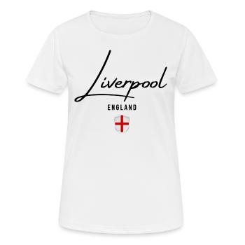 J’adore Liverpool, Liverpool Angleterre - T-shirt respirant Femme - blanc - Devant - AI Model Female 172 dark (172cm)