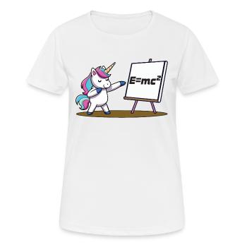 Cleveres Einhorn - Frauen T-Shirt atmungsaktiv - Weiß - Vorne - AI Model Female 172 dark (172cm)