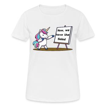 Salat - Frauen T-Shirt atmungsaktiv - Weiß - Vorne - AI Model Female 172 dark (172cm)