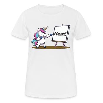 Nein - Frauen T-Shirt atmungsaktiv - Weiß - Vorne - AI Model Female 172 dark (172cm)