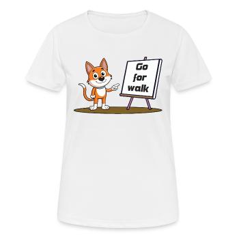 Gassi - Frauen T-Shirt atmungsaktiv - Weiß - Vorne - AI Model Female 172 dark (172cm)
