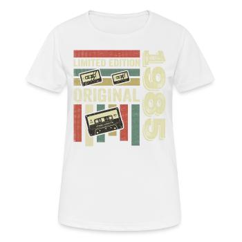 Millésime 1985 - citation d’anniversaire rétro 1985 - T-shirt respirant Femme - blanc - Devant - AI Model Female 172 dark (172cm)