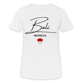 J’aime Bali, Bali Indonésie - T-shirt respirant Femme - blanc - Devant - AI Model Female 172 dark (172cm)