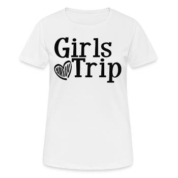 Girl's Trip Women Squad Cute Girl's Weekend Party - Women's Breathable T-Shirt - white - Front - AI Model Female 172 dark (172cm)