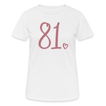Süße Nummer 81, 81 Jahre alt, 81. Geburtstag Geschenk - Frauen T-Shirt atmungsaktiv - Weiß - Vorne - AI Model Female 172 dark (172cm)