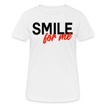 Smile for me - Show me a smile - Women's Breathable T-Shirt - white - Front - AI Model Female 172 dark (172cm)