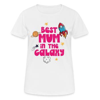 Meilleure maman de la galaxie - T-shirt respirant Femme - blanc - Devant - AI Model Female 172 dark (172cm)