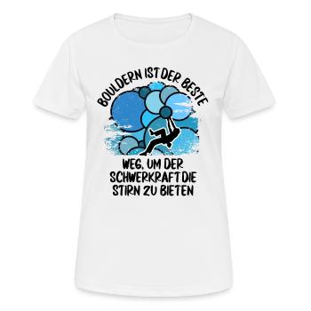 Rochers d’escalade vintage - T-shirt respirant Femme - blanc - Devant - AI Model Female 172 dark (172cm)