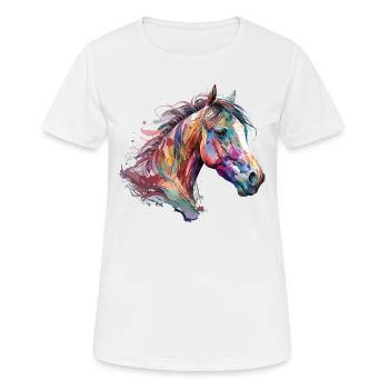 Beautiful horse - Women's Breathable T-Shirt - white - Front - AI Model Female 172 dark (172cm)