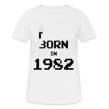 1982 Geboren Geburtstag - Frauen T-Shirt atmungsaktiv - Weiß - Vorne - AI Model Female 172 dark (172cm)
