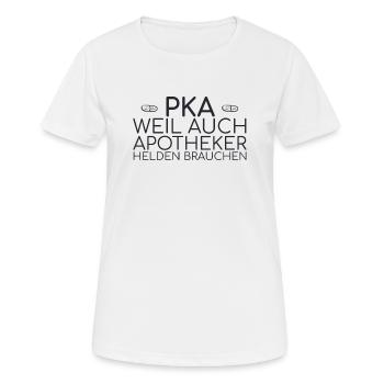 "PKA Helden | Apotheke" - Frauen T-Shirt atmungsaktiv - Weiß - Vorne - AI Model Female 172 dark (172cm)