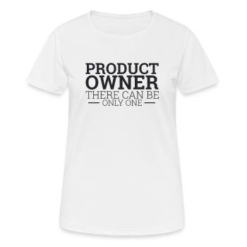 « Product Owner Scrum | » Scrum Master" » - T-shirt respirant Femme - blanc - Devant - AI Model Female 172 dark (172cm)