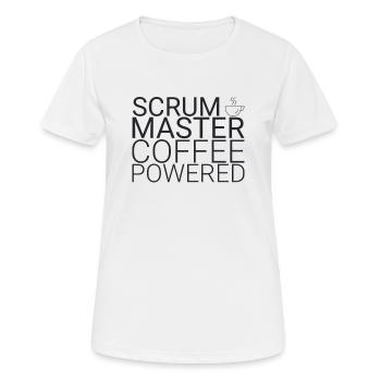 « Scrum Coffee | » Scrum Master" » - T-shirt respirant Femme - blanc - Devant - AI Model Female 172 dark (172cm)