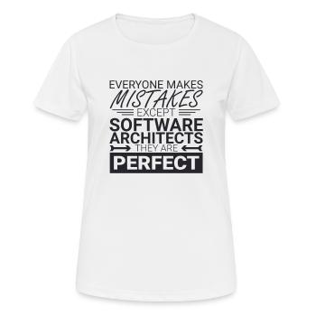 « Architecte logiciel perfect | Architecture logicielle » - T-shirt respirant Femme - blanc - Devant - AI Model Female 172 dark (172cm)