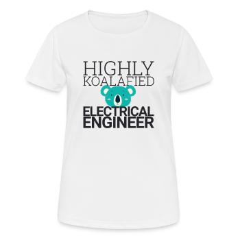 "Electrical Engineer Koalafied | Electrical Engineering" - Women's Breathable T-Shirt - white - Front - AI Model Female 172 dark (172cm)