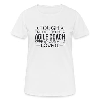 « Coach Agile Crazy | Agile » - T-shirt respirant Femme - blanc - Devant - AI Model Female 172 dark (172cm)