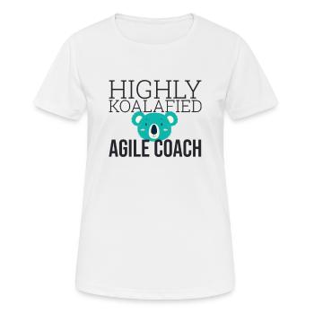 « Coach Agile Koalafied | Agile » - T-shirt respirant Femme - blanc - Devant - AI Model Female 172 dark (172cm)