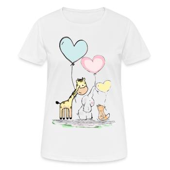 Lustige Tiere - Frauen T-Shirt atmungsaktiv - Weiß - Vorne - AI Model Female 172 dark (172cm)