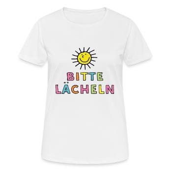 S’il vous plaît, souriez - T-shirt respirant Femme - blanc - Devant - AI Model Female 172 dark (172cm)