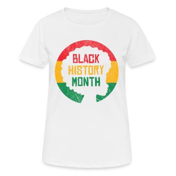 Black History Month - Frauen T-Shirt atmungsaktiv - Weiß - Vorne - AI Model Female 172 dark (172cm)