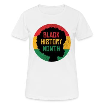 Mois de l'histoire des Noirs - T-shirt respirant Femme - blanc - Devant - AI Model Female 172 dark (172cm)