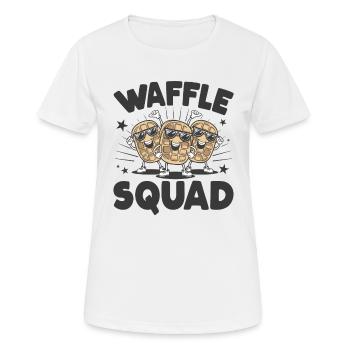 Waffle Squad Waffles Waffle Funny Pastry - Women's Breathable T-Shirt - white - Front - AI Model Female 172 dark (172cm)