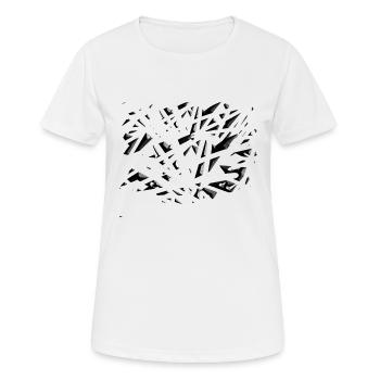 éclats gris motif - T-shirt respirant Femme - blanc - Devant - AI Model Female 172 dark (172cm)