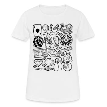 Casino - Frauen T-Shirt atmungsaktiv - Weiß - Vorne - AI Model Female 172 dark (172cm)