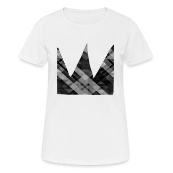 krone grau symbol form - Frauen T-Shirt atmungsaktiv - Weiß - Vorne - AI Model Female 172 dark (172cm)