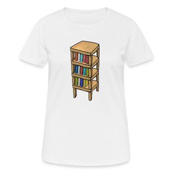 Meubles d’étagère Symbole de dessin animé - T-shirt respirant Femme - blanc - Devant - AI Model Female 172 dark (172cm)