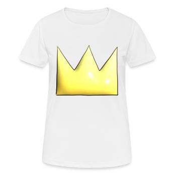 Golden Crown Cartoon Symbol Form - Women's Breathable T-Shirt - white - Front - AI Model Female 172 dark (172cm)