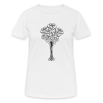 Bouquet Symbole Forme Dessin Animé - T-shirt respirant Femme - blanc - Devant - AI Model Female 172 dark (172cm)