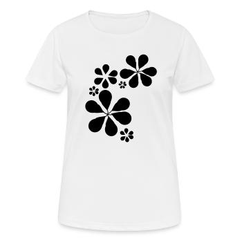 Motif de fleur Symbole Forme Fleurs - T-shirt respirant Femme - blanc - Devant - AI Model Female 172 dark (172cm)
