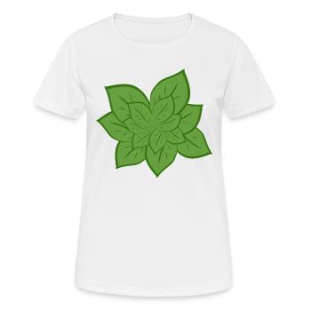Feuilles vertes naturelles - T-shirt respirant Femme - blanc - Devant - AI Model Female 172 dark (172cm)
