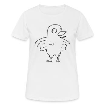 Oiseau Chick Cartoon Animal - T-shirt respirant Femme - blanc - Devant - AI Model Female 172 dark (172cm)