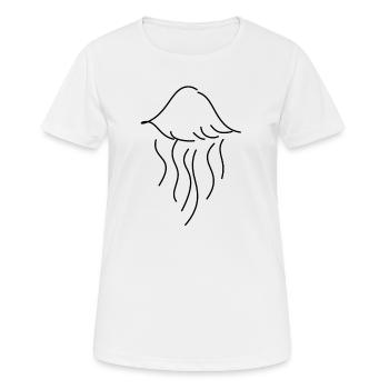 Méduse symbole animal marin - T-shirt respirant Femme - blanc - Devant - AI Model Female 172 dark (172cm)