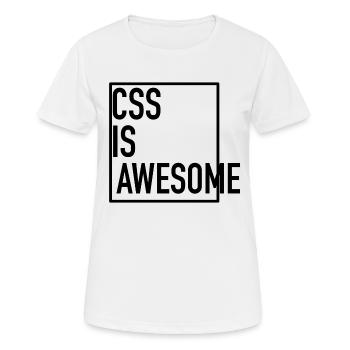 CSS is Awesome! (Even When It Overflows) - Frauen T-Shirt atmungsaktiv - Weiß - Vorne - AI Model Female 172 dark (172cm)