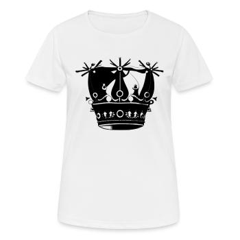 Symbole de la couronne sombre - T-shirt respirant Femme - blanc - Devant - AI Model Female 172 dark (172cm)