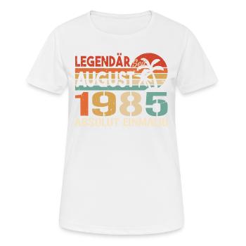 Geboren im August 1985 Funny Birthday Retro - Frauen T-Shirt atmungsaktiv - Weiß - Vorne - AI Model Female 172 dark (172cm)