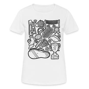 Badminton / Federball - T-shirt respirant Femme - blanc - Devant - AI Model Female 172 dark (172cm)