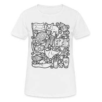 Bahamas - T-shirt respirant Femme - blanc - Devant - AI Model Female 172 dark (172cm)