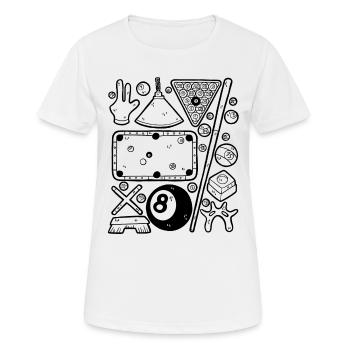 Billard - T-shirt respirant Femme - blanc - Devant - AI Model Female 172 dark (172cm)