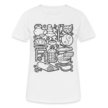 Zen Meditation - Women's Breathable T-Shirt - white - Front - AI Model Female 172 dark (172cm)