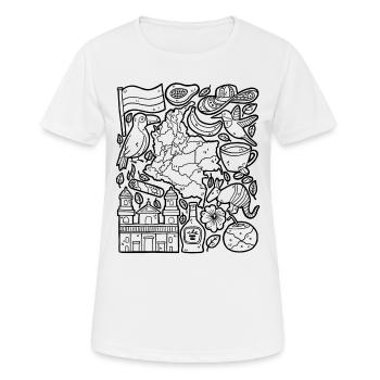 Colombie - T-shirt respirant Femme - blanc - Devant - AI Model Female 172 dark (172cm)