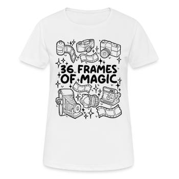 36 Frames of Magic – Analogliebe - Frauen T-Shirt atmungsaktiv - Weiß - Vorne - AI Model Female 172 dark (172cm)