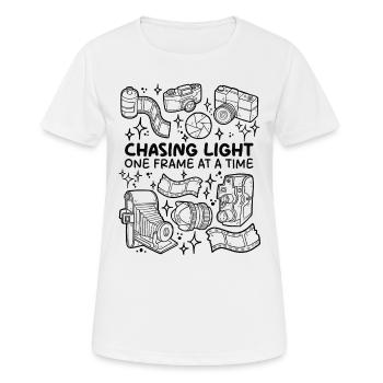 Chasing Light – Frame by Frame - Women's Breathable T-Shirt - white - Front - AI Model Female 172 dark (172cm)