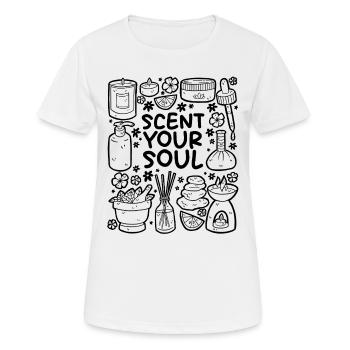 Scent Your Soul – Aromatherapy & Relaxation - Women's Breathable T-Shirt - white - Front - AI Model Female 172 dark (172cm)